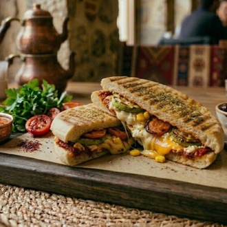 Sebzeli Antakya Bazlama Ekmek Arası Tost görseli