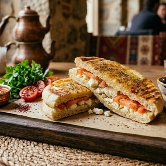 Ezine Peynirli Antakya Bazlama Tost görseli