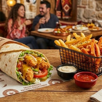 Ballı Hardal Çıtır Tavuk Dürüm & Patates görseli