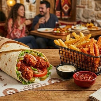 Acılı Çıtır Tavuk Dürüm & Patates görseli