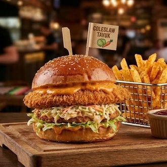 Coleslaw Tavuk Burger Menü görseli