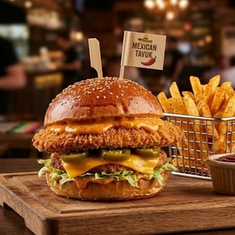 Mexican Tavuk Burger Menü görseli