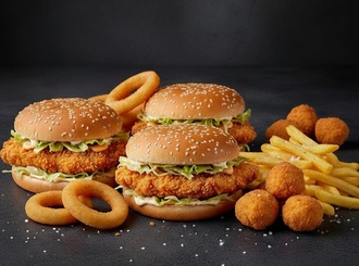 Crispy 3Lü Chicken Burger Box görseli