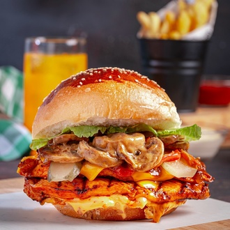 Mushroom Chicken Burger görseli