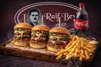 Üç Kardeş Double Burger & Coca Cola ( 1 Lt ) görseli
