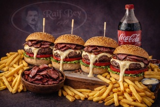 Dört Kardeş Füme Burger & Coca Cola (1 Lt) görseli