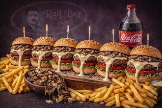 Beş Kardeş Mantarlı Burger & Coca Cola (1 Lt) görseli