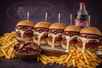 Beş Kardeş Füme Burger & Coca Cola ( 1 Lt) görseli