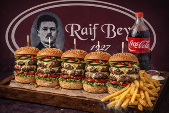 Beş Kardeş Double Burger & Coca Cola ( 1 Lt) görseli