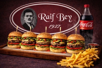 Beş Kardeş Klasik Burger & Coca Cola ( 1 Lt) görseli