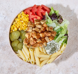 Tavuk Lokum Makarna Bowl görseli