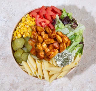 Acı Soslu Tavuk Makarna Bowl görseli