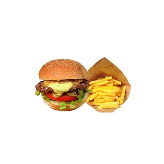 Cafe De Paris Soslu Burger & Patates Kızartması görseli