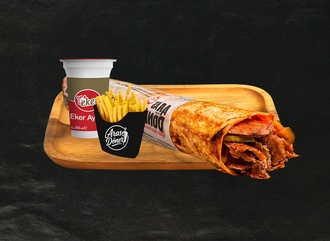 Muhteşem 3'Lü Mega Et Döner Dürüm Menü görseli