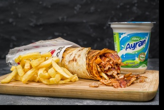 Tavuk Döner Dürüm (100 Gr) Cips + Ayran Menü görseli