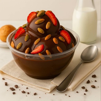Çilekli Antep Fıstıklı Profiterol (350 Gr.) görseli