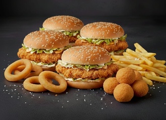 Crispy 4 Lü Chicken Burger Box görseli