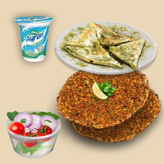 2Li Lahmacun+katmer+garnitür Menü(ayran İkram) görseli
