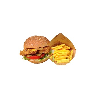 Chicken Burger & Patates Kızartması görseli