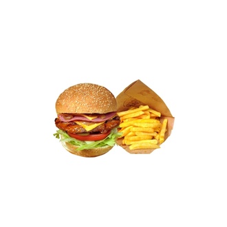 Füme Burger & Patates Kızartması görseli