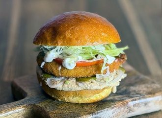 Vegan Schnitzel Lübnan Burger görseli