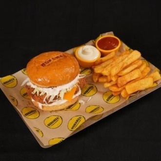 Bonanza Çıtır Tavuk Burger Ve Patates Kızartması görseli