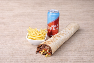 Et Döner Dürüm (M) Küçük Boy Patates & Cola Turca (330 Ml) görseli