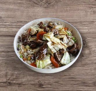 Sebzeli Pilav Üstü İstiridye Soslu Dana Eti görseli