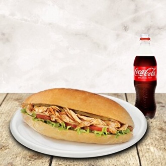 200 Gr Tavuk Döner İle Lezzeti Büyük 450 Ml Cola Cola görseli