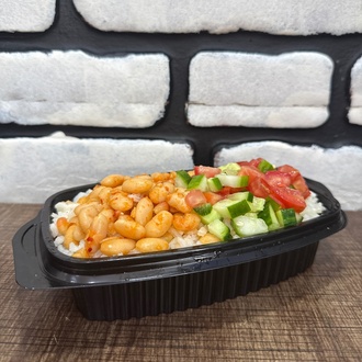 Sade Pilav Üstü Salata Ve Kuru Fasülye  (Büyük) görseli
