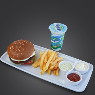 Et Burger Menü (Tek Köfte 90Gr.) görseli