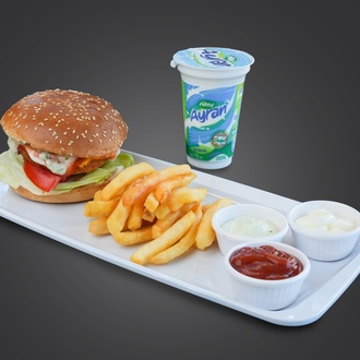 Tavuk Burger Menü (Tek Köfte. 90 Gr) görseli