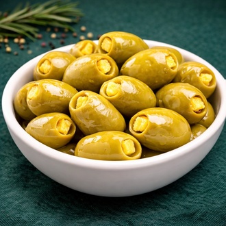 Yeşil Limon Kabuğu Dolgulu Zeytin 350G görseli