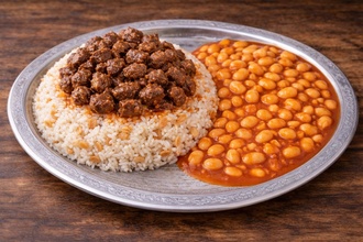 Dana Ciğer Pilav + Kuru Fasulye görseli