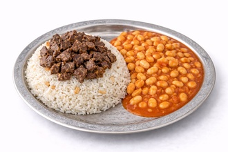 Dana Kavurma Pilav + Kuru Fasulye görseli