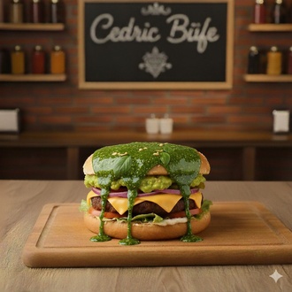 Pesto Soslu Hamburger görseli