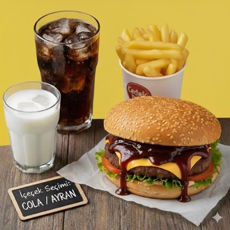 Barbekü Soslu Hamburger Menü görseli