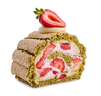 Fıstıklı Çilekli Rulo Pasta görseli