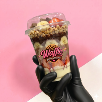 Sütlü Beyaz Waffle Cup (Bardak) görseli