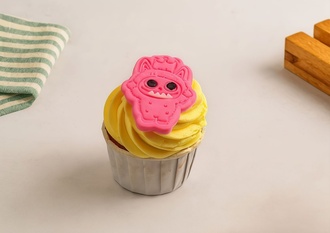 Limonlu Pembe Labubu Cupcake görseli