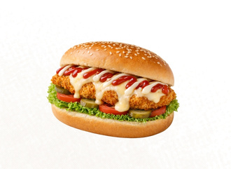 Eritme Kaşarlı Tavuk Burger görseli