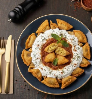 Patatesli Vegan Çıtır Mantı görseli