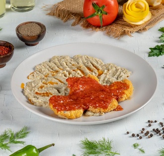Vegan Patlıcan Beğendi Yatağı & Nugget görseli