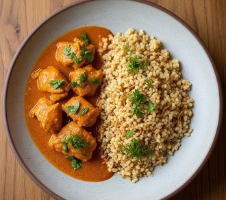 Köri Soslu Tavuk & Bulgur Pilavı görseli