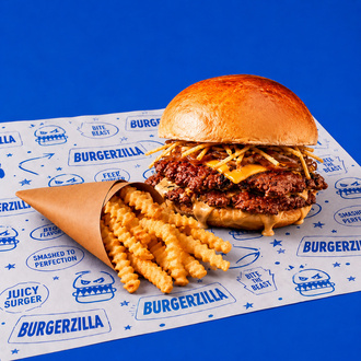 Cheese Smash Burger & Tırtıklı Patates görseli