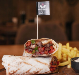 Mantarlı Biftek Wrap & Patates Kızartması görseli