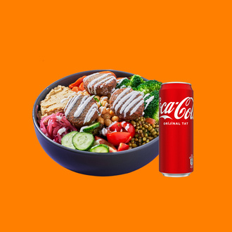 Falafel Bowl + Coca Cola 330 Ml görseli