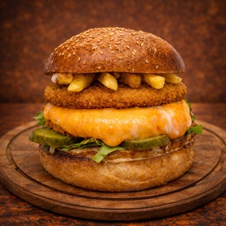 Double Tavuklu Cheeseburger görseli