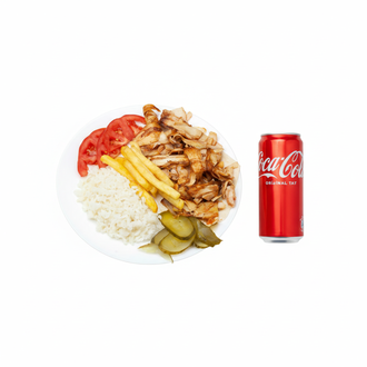 Pilav Üstü Tavuk Döner(150 Gr)+coca Cola görseli