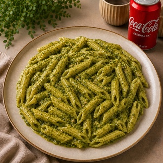 Pesto Soslu Tavuklu Makarna görseli